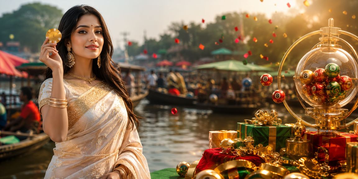 বরিশালে লটারি পুরস্কার উৎযাপন করছেন একজন বিজয়ী সদস্য